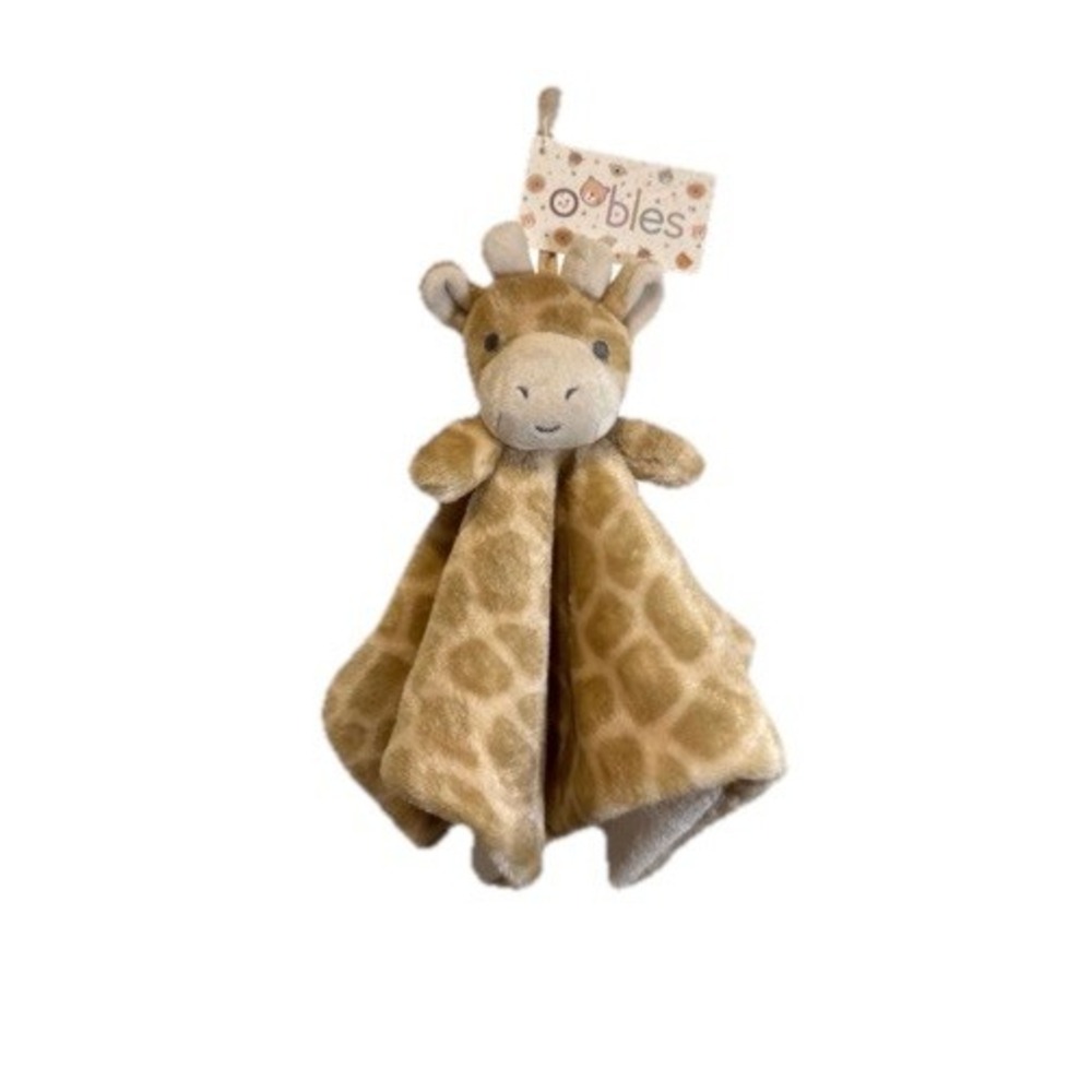 NWT Oobles Baby Giraffe Security Blanket Lovey Rattle Plush Comfort Toy Danbar